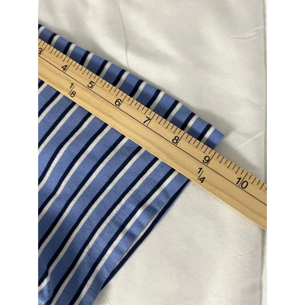 Polo Ralph Lauren Men's Large Preppy Blue Striped Polo Shirt Classic Fit‎